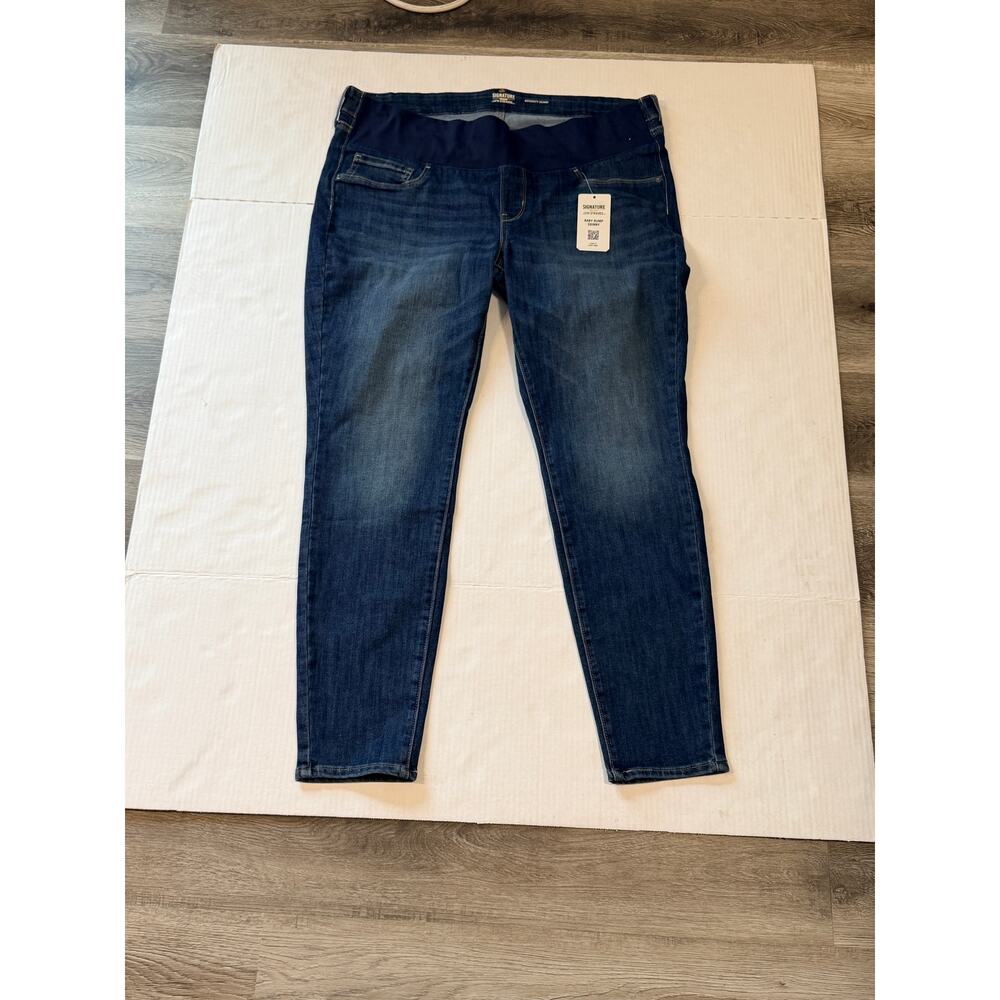 NWT Levi Strauss Gold Maternity Skinny Jeans Womens XL Stretch Baby Bump
